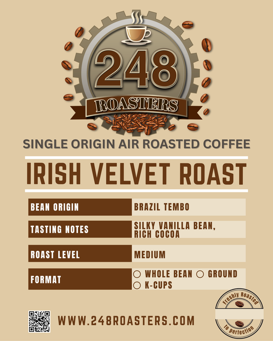 Irish Velvet Roast| Medium Roast | Irish Cream Flavor Coffee
