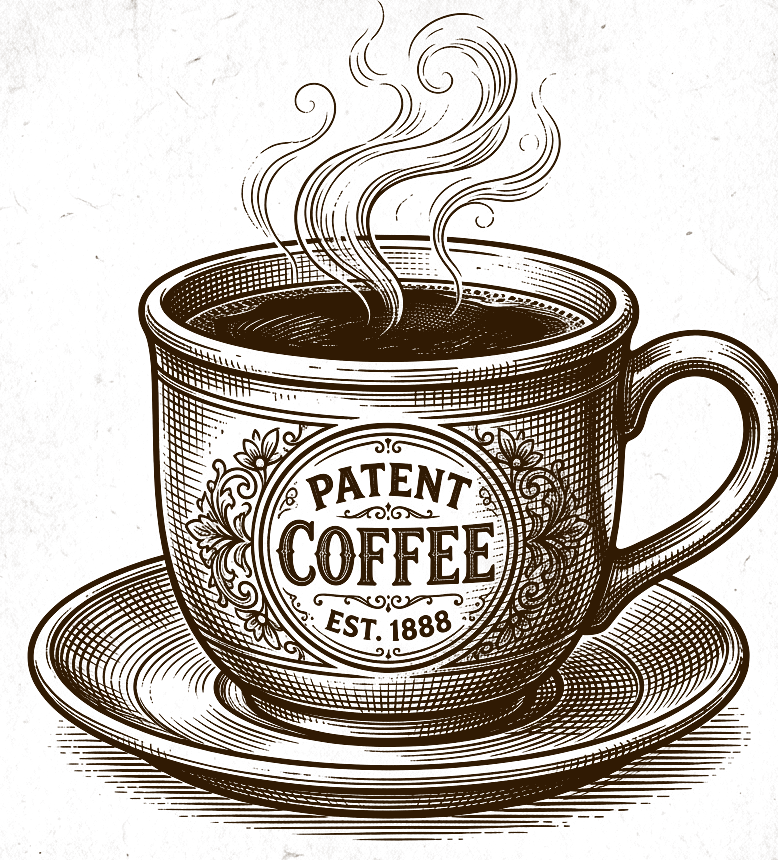 Clean bold cup coffee engraving